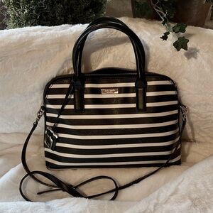 Kate Spade Striped Satchel 🖤🩶🖤🩶